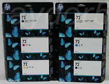 6 Pack Genuine HP 72 Ink Cartridge Set