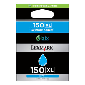 Genuine Lexmark #150XL Cyan High Yield Ink Cartridge 14N1615AAN