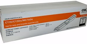 Genuine OKI C110 C130 MC160 Black Toner Cartridge High Yield