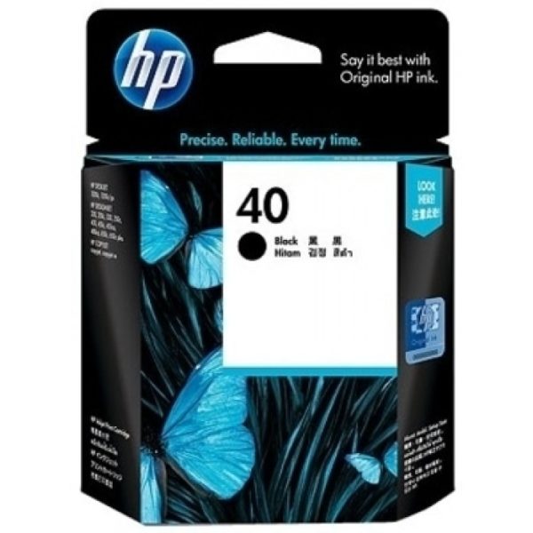 Genuine HP 40 Black Ink Cartridge