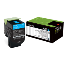 Genuine Lexmark CX310 CX410 CX510 808C Cyan Toner Cartridge