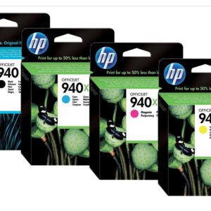 4 Pack Genuine HP 940XL Ink Cartridge Set (1BK,1C,1M,1Y)