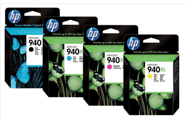4 Pack Genuine HP 940XL Ink Cartridge Set (1BK,1C,1M,1Y)