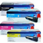 4 Pack Genuine Brother TN-348 Toner Cartridge Set High Yield