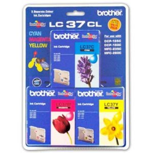 Genuine Brother LC-37 C/M/Y Ink Cartridge Colour Pack LC-37CL3PK