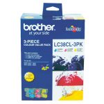 Genuine Brother LC-38 C/M/Y Ink Cartridge Colour Pack LC-38CL3PK