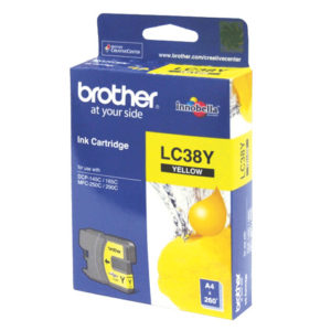 Genuine Brother LC-38 Yellow Ink Cartridge LC-38Y