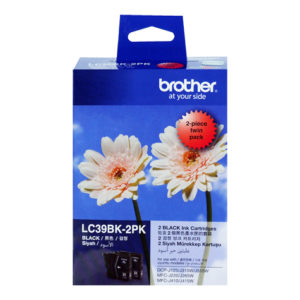 Genuine Brother LC-39 Black Ink Cartridge Twin Pack LC-39BK2PK