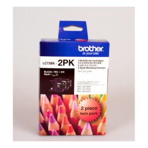 Genuine Brother LC-73 Black Ink Cartridge Twin Pack LC-73BK2PK