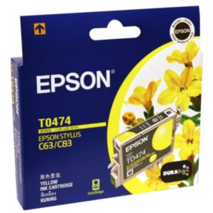 Genuine Epson T0474 Yellow Ink Cartridge