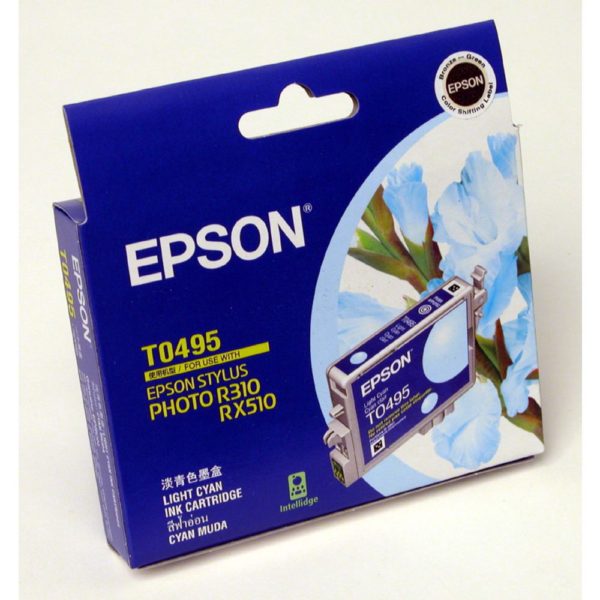Genuine Epson T0495 Light Cyan Ink Cartridge