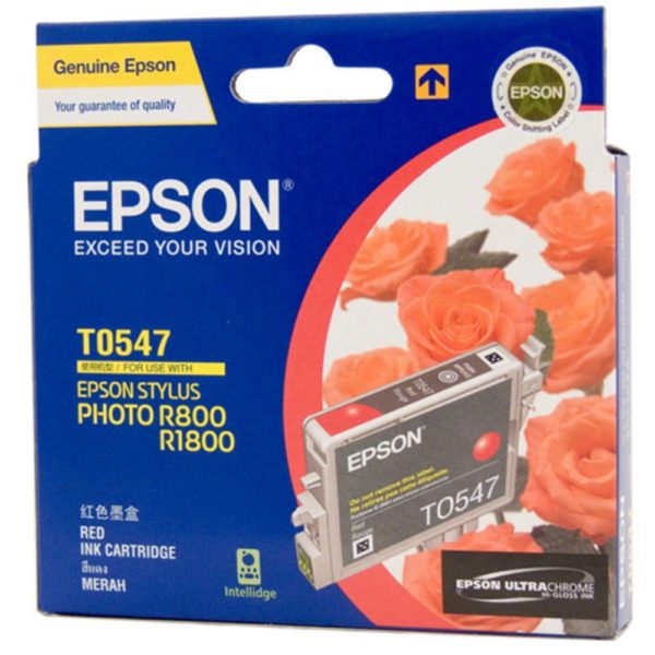 Genuine Epson T0547 Red Ink Cartridge