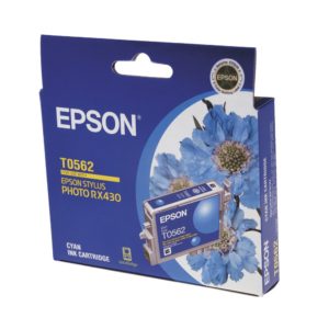 Genuine Epson T0562 Cyan Ink Cartridge