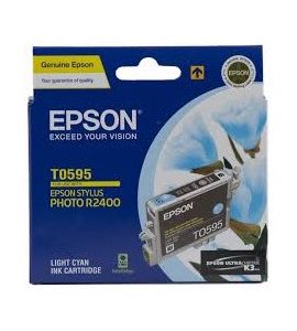 Genuine Epson T0595 Light Cyan Ink Cartridge