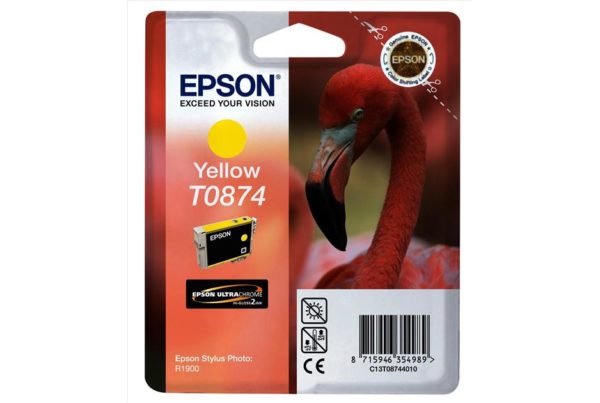 Genuine Epson T0874 Yellow Ink Cartridge