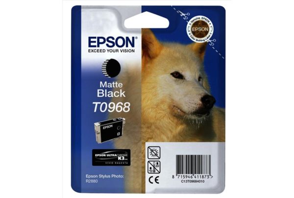 Genuine Epson T0968 Matte Black Ink Cartridge