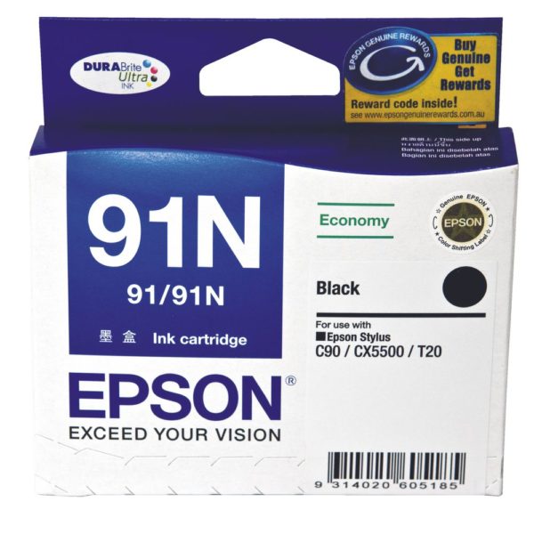 Genuine Epson T1071 91N Black Ink Cartridge
