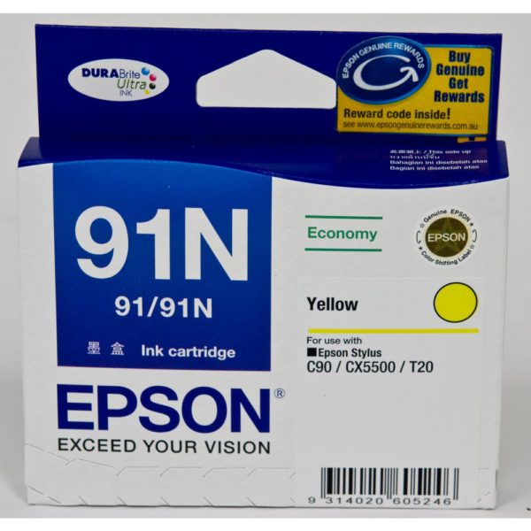 Genuine Epson T1074 91N Yellow Ink Cartridge