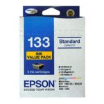5 Pack Genuine Epson 133 Ink Cartridge Set (2BK,1C,1M,1Y)
