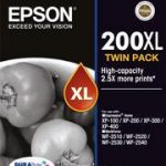 Genuine Epson 200XL Black Ink Cartridge High Yield Twin Pack