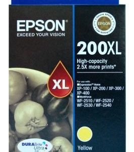 Genuine Epson 200XL Yellow Ink Cartridge High Yield