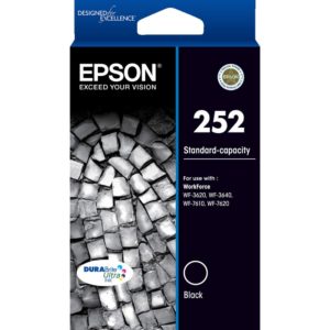 Genuine Epson 252 Black Ink Cartridge Standard Yield