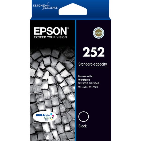Genuine Epson 252 Black Ink Cartridge Standard Yield