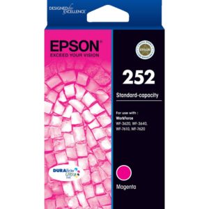 Genuine Epson 252 Magenta Ink Cartridge Standard Yield