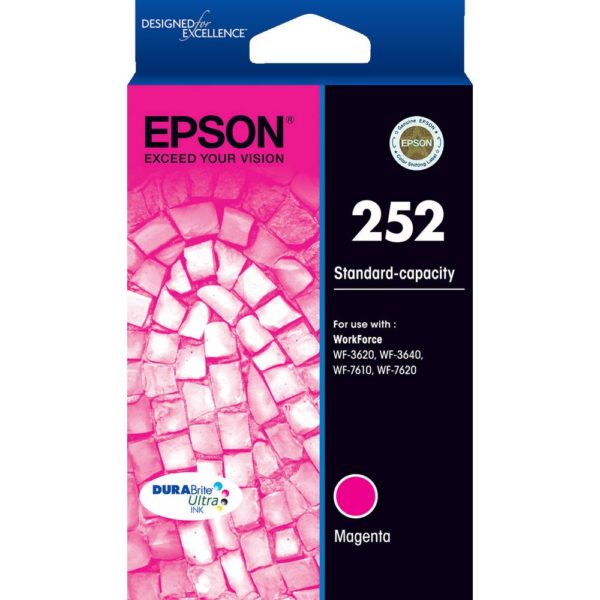 Genuine Epson 252 Magenta Ink Cartridge Standard Yield