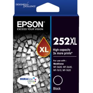 Genuine Epson 252XL Black Ink Cartridge High Yield