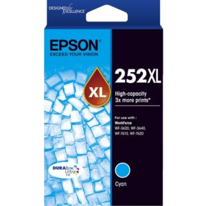 Genuine Epson 252XL Cyan Ink Cartridge High Yield