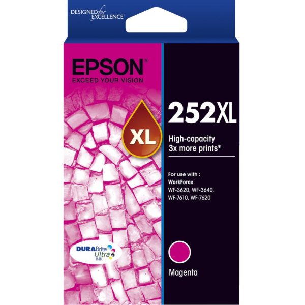 Genuine Epson 252XL Magenta Ink Cartridge High Yield