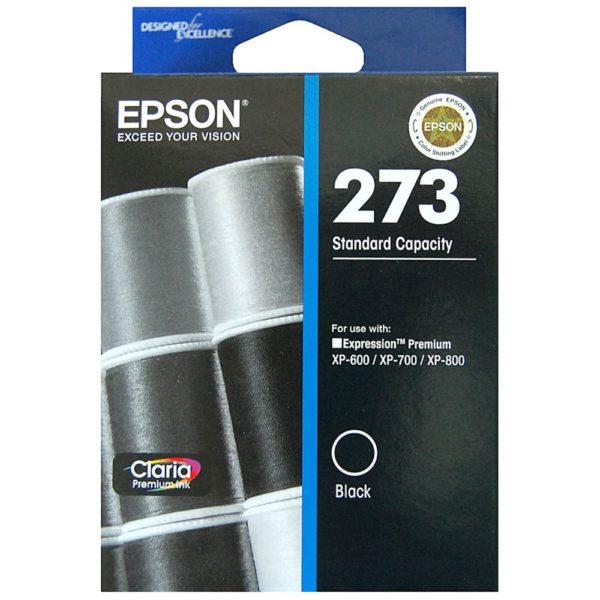Genuine Epson 273 Black Ink Cartridge Standard Yield