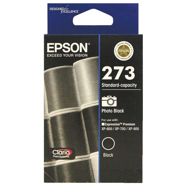 Genuine Epson 273 Photo Black Ink Cartridge Standard Yield