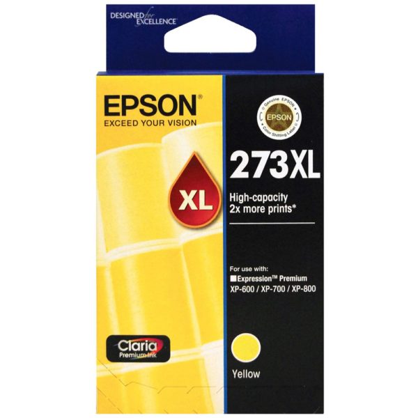 Genuine Epson 273XL Yellow Ink Cartridge High Yield
