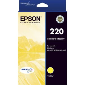 Genuine Epson 220 Yellow Ink Cartridge Standard Yield
