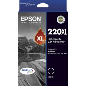 Genuine Epson 220XL Black Ink Cartridge High Yield