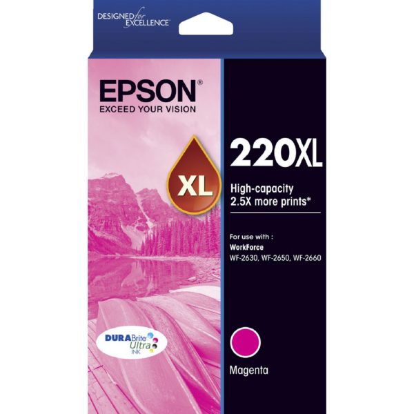 Genuine Epson 220XL Magenta Ink Cartridge High Yield