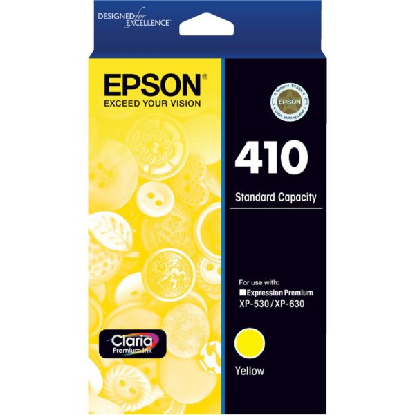 Genuine Epson 410 Yellow Ink Cartridge Standard Yield