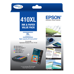 Genuine Epson 410XL Ink Cartridge Value Pack High Yield