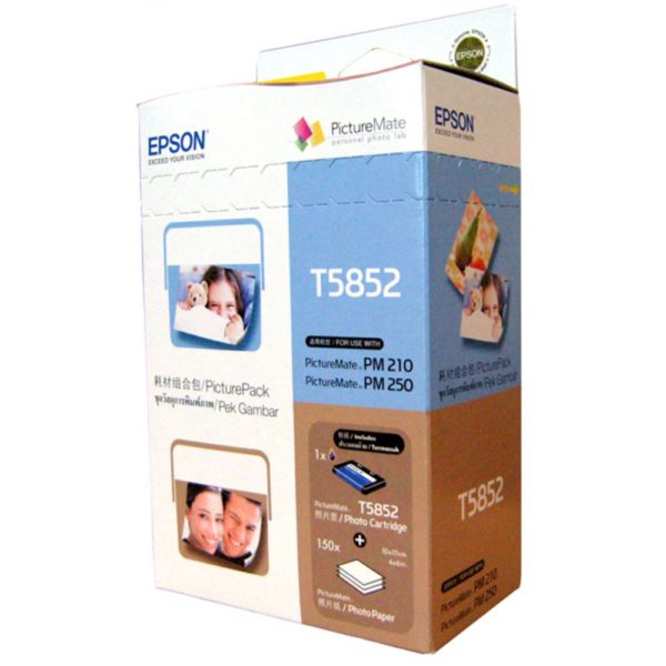 Genuine Epson T585 PictureMate Cartridge & Paper Pack