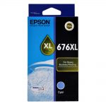 Genuine Epson 676XL Cyan Ink Cartridge