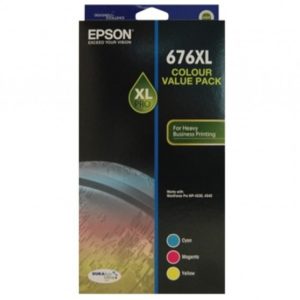 Genuine Epson 676XL 3 Pack Colour Ink Set
