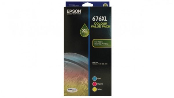 Genuine Epson 676XL 3 Pack Colour Ink Set