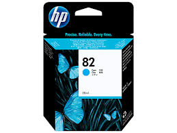 Genuine HP 82 Cyan Ink Cartridge C4911A