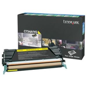 Genuine Lexmark C734 C736 X734 X736 X738 Yellow Toner Cartridge