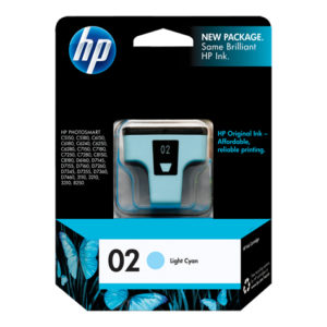 Genuine HP 02 Light Cyan Ink Cartridge C8774WA