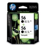 Genuine HP 56 Black Ink Cartridge Twin Pack CC620AA