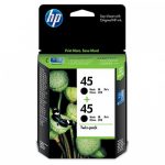 Genuine HP 45 Black Ink Cartridge Twin Pack CC625AA