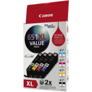 4 Pack Genuine Canon CLI-651XL Ink Cartridge Set High Yield